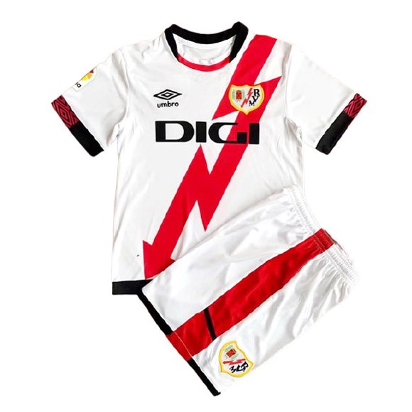 Rayo Vallecano Heimtrikot Kinder 2021-2022 Günstige Fußballtrikots